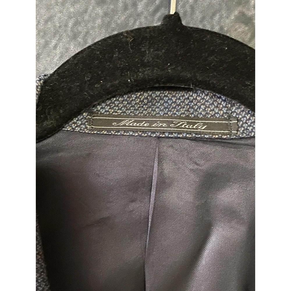 Syd Jerome Blazer‎ Mens 42R Gray Blue Wool Made in Italy Zegna Cloth Sport Coat - Picture 8 of 16